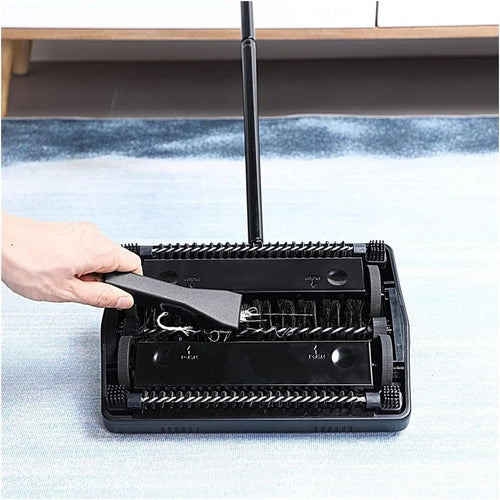 BICCIL Carpet Sweeper Cleaner Manual Hand Push Non-Electric Blue