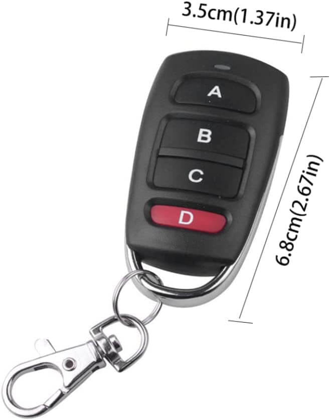 Buyrouth 433MHz Universal Garage Remote Control 4-Button Fixed Code