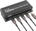 4Kx2K HDMI Splitter 1 in 4 Out | 4-Way Audio Video Duplicator with Power Adapter