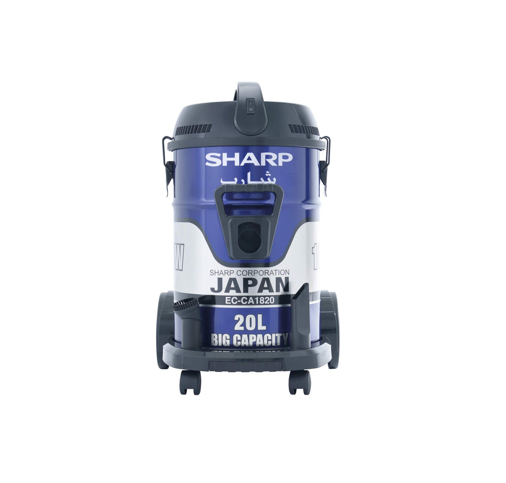 SHARP Pail Can Vacuum Cleaner 1800 Watt Cloth Filter Blue EC-CA1820-X