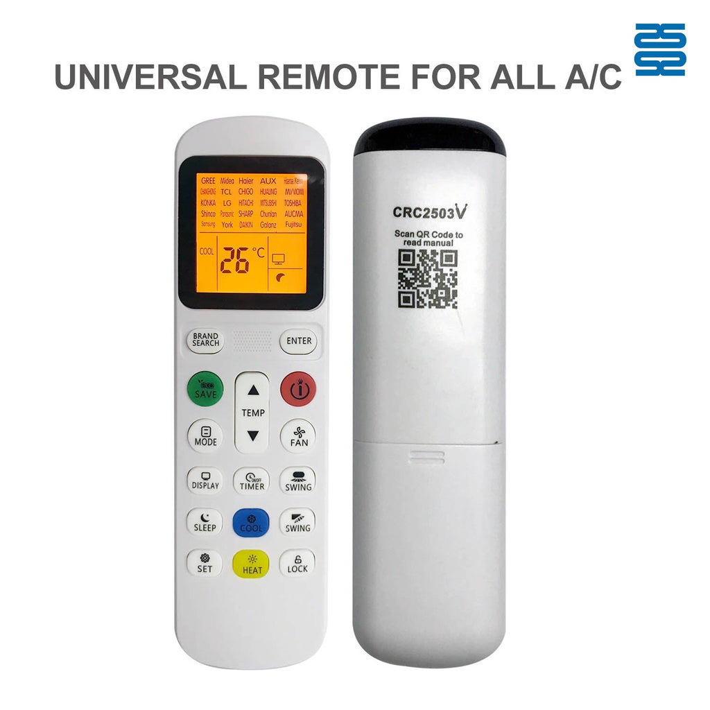 Universal Air Conditioner Remote Control CRC2503V Compatible with All Brands