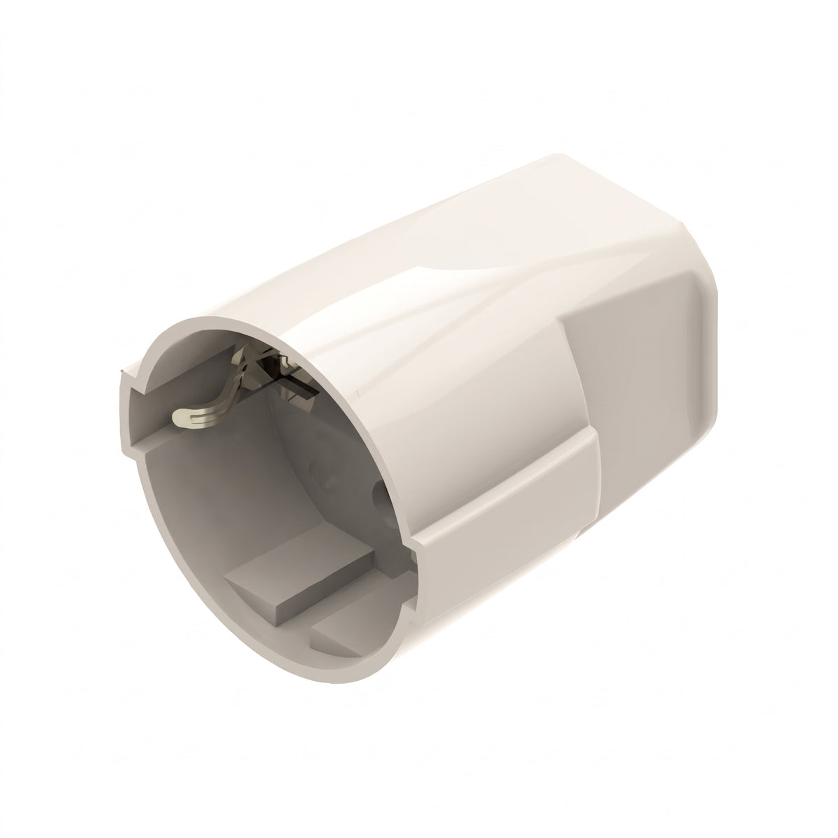 Viälé (Italy) Inline Female Schuko Socket Connector (16A, 250V, Grounded)