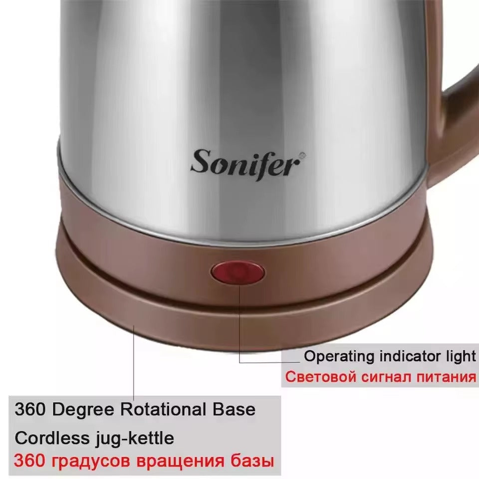 SONIFER SF-2051 Large Capacity 1.8l Jug Stainless Steel Electric Water Kettle