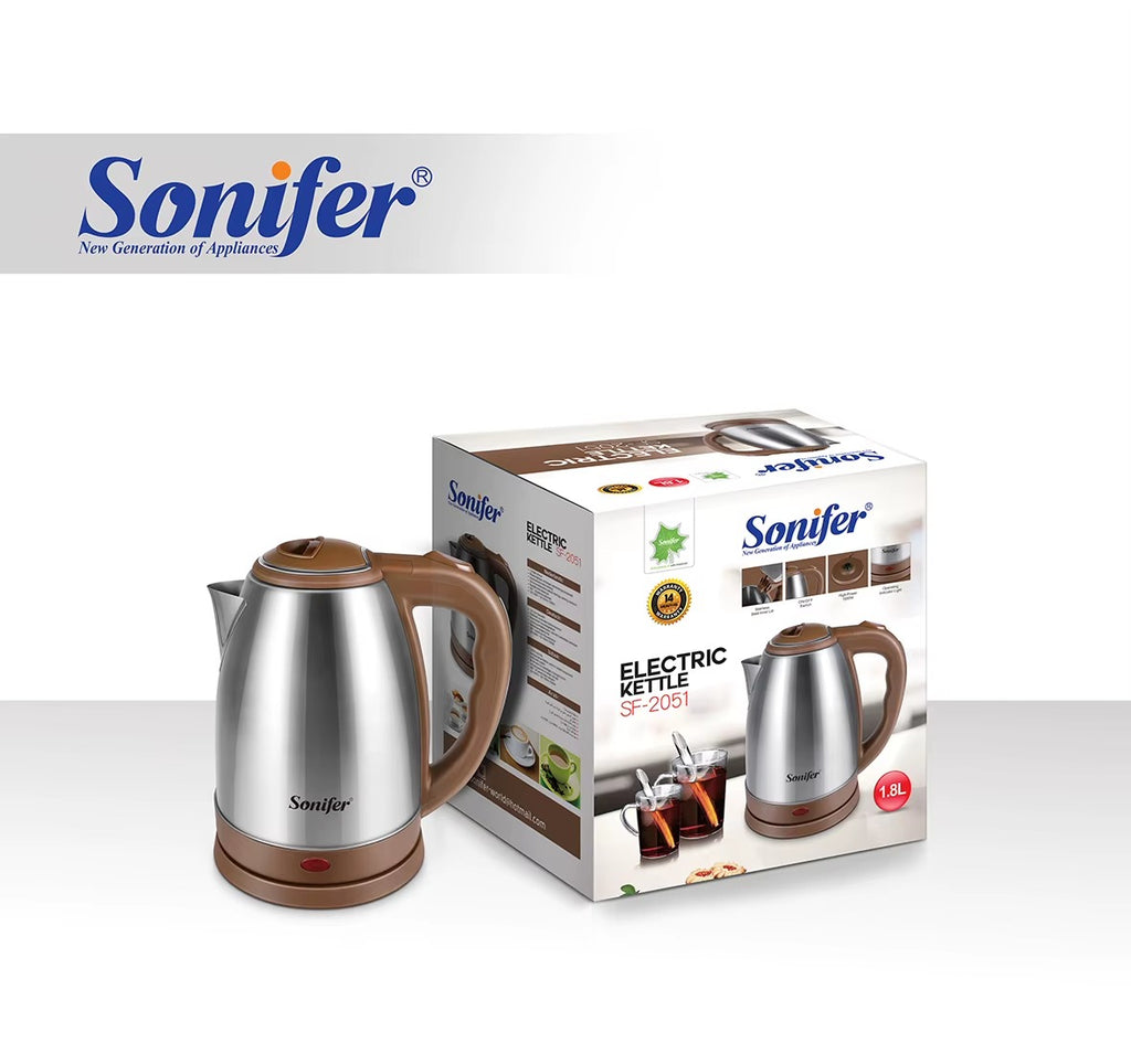 SONIFER SF-2051 Large Capacity 1.8l Jug Stainless Steel Electric Water Kettle