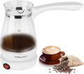 Sokany Electric Glass Coffee Pot, 600 Watt, White, YLW-607
