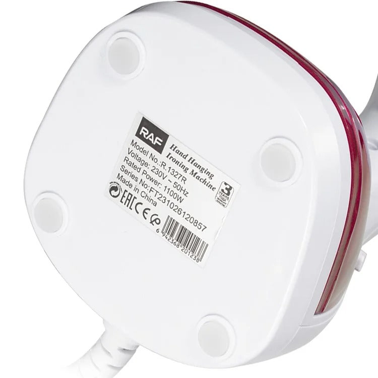 RAF Portable Steam Iron, 1100 Watt, Red White - R.1327R
