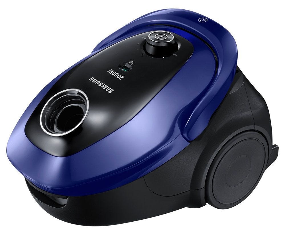 SAMSUNG Canister Vacuum Cleaner, 2000 Watt, Blue - VC20M2510WB/GT