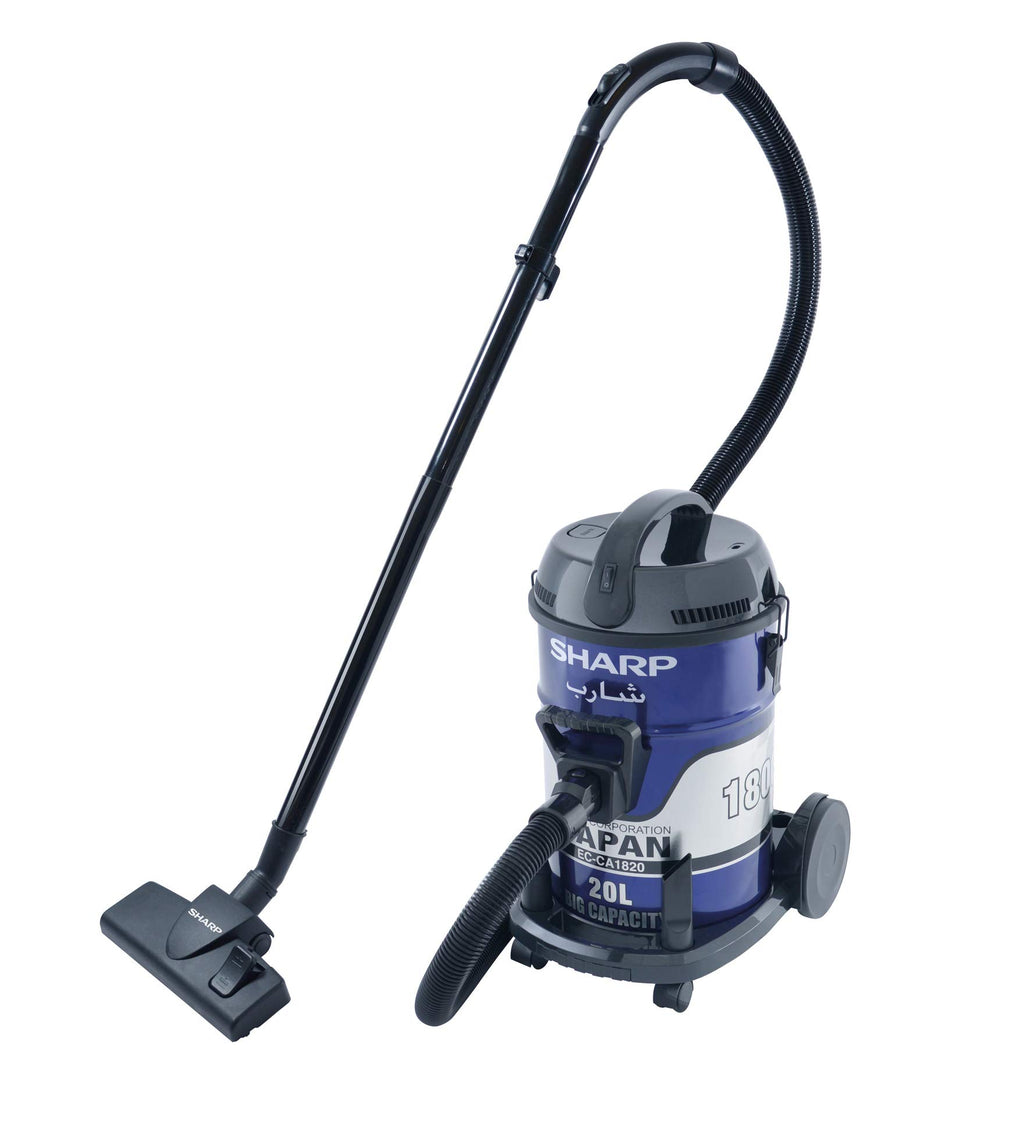 SHARP Pail Can Vacuum Cleaner 1800 Watt Cloth Filter Blue EC-CA1820-X