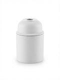 E27 Pendant Lamp Holder Socket (Threaded Base, Thermoplastic, White)