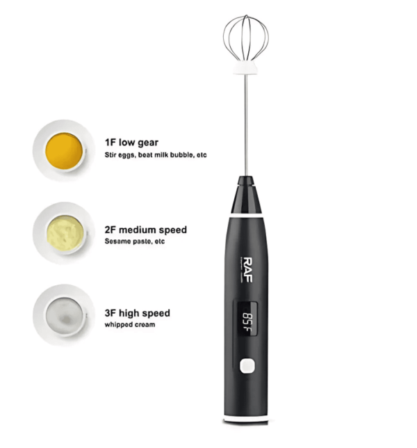 RAF, R-342W Electric Foam Maker And Egg Whisk 80W, Rechargeable