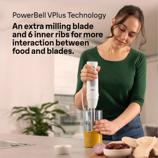 Braun MultiQuick 5 Hand Blender 1000 W with 500 ml Chopper White MQ  50236M