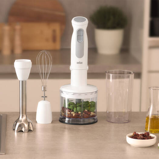 Braun MultiQuick 5 Hand Blender 1000 W with 500 ml Chopper White MQ  50236M