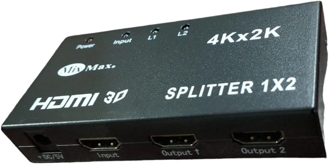 4Kx2K HDMI Splitter 1x2 | 1 In 2 Out Ultra HD 3D Video Duplicator