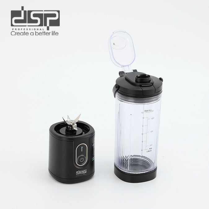 DSP KJ2206 Portable Blender, 110 Watt, 400 ml capacity, 6 stainless steel blades, USB