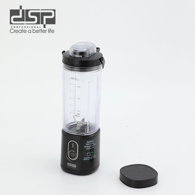 DSP KJ2206 Portable Blender, 110 Watt, 400 ml capacity, 6 stainless steel blades, USB