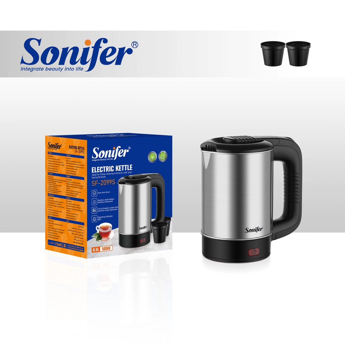 SONIFER SF-2099S 500WTravel Electric Kettle