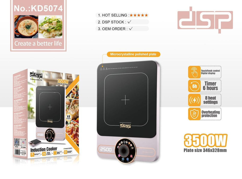 DSP 3500W Induction Cooker With Touch+Knob Control KD5074