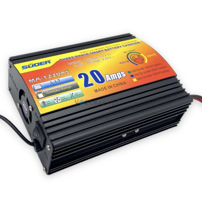 Battery Charger 12V 20A SUOER MA-1220AS